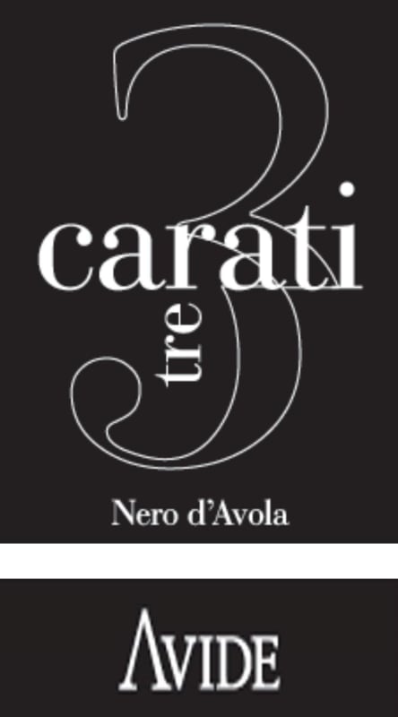 Azienda Vitivinicola Avide Sicilia 3 Carati 2012 Front Label