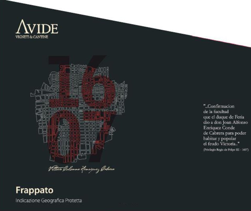 Azienda Vitivinicola Avide Sicilia 1607 Frappato 2014 Front Label