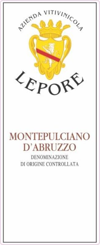 Azienda Vitivinicola Lepore Montepulciano d'Abruzzo 2013 Front Label