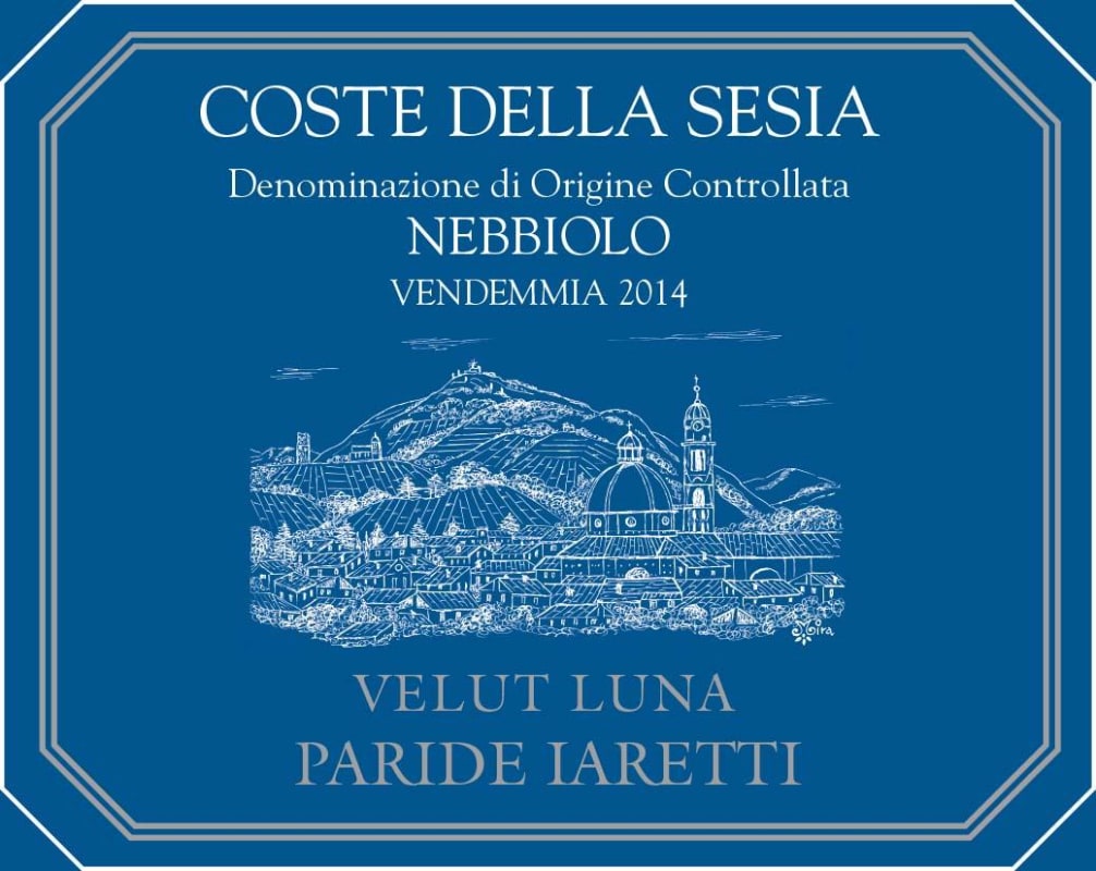 Azienda Vitivinicola Paride Iaretti Coste della Sesia Velut Luna Nebbiolo 2014 Front Label