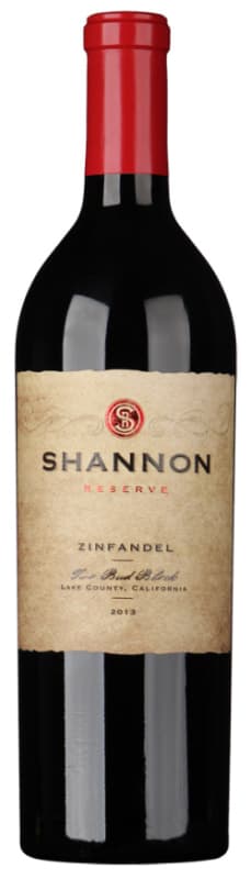 Shannon Reserve Two Bud Block Zinfandel 2013 Front Bottle Shot