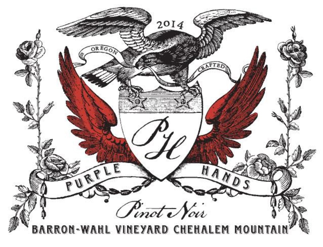 Purple Hands Barron Wahl Vineyard Pinot Noir 2014 Front Label