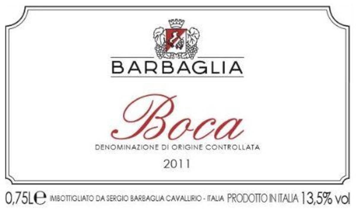 Azienda Vitivinicola Sergio Barbaglia Boca Antico Borgo dei Cavalli 2011 Front Label
