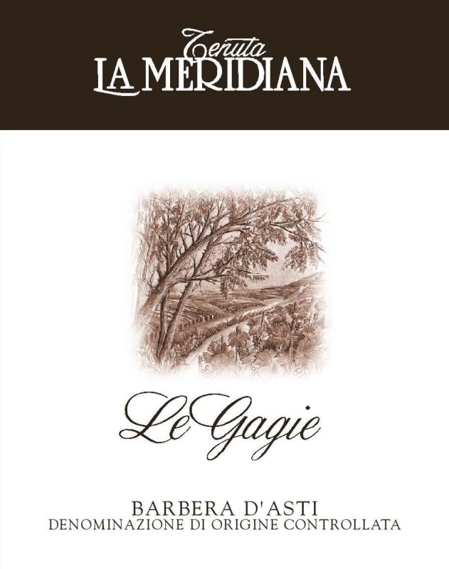 La Meridiana Barbera d'Asti Le Gagie 2010 Front Label