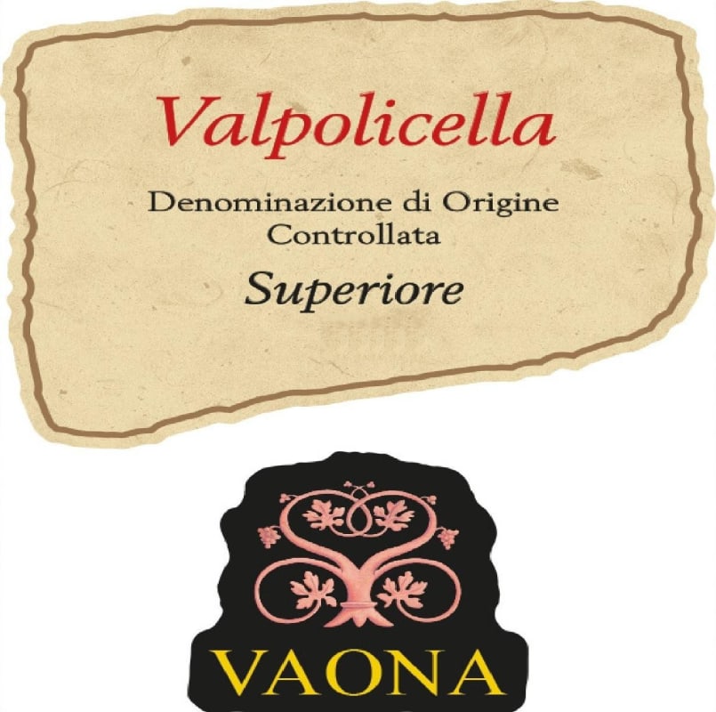 Azienda Vitivinicola Vaona Valpolicella Superiore 2012 Front Label