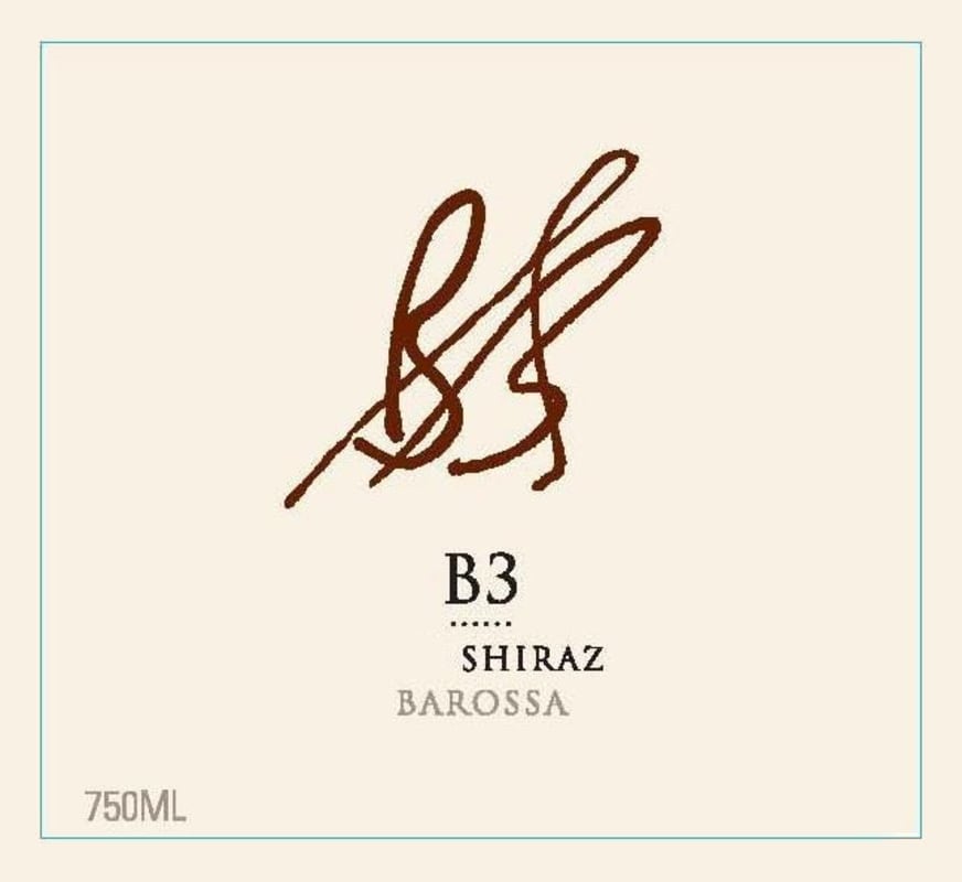 B3 Wines Shiraz 2010 Front Label
