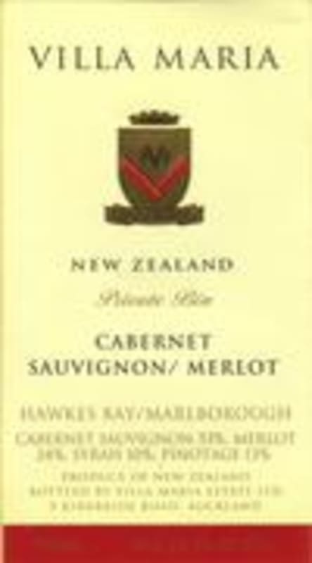 Villa Maria Cellar Select Cabernet Sauvignon-Merlot 1998 Front Label