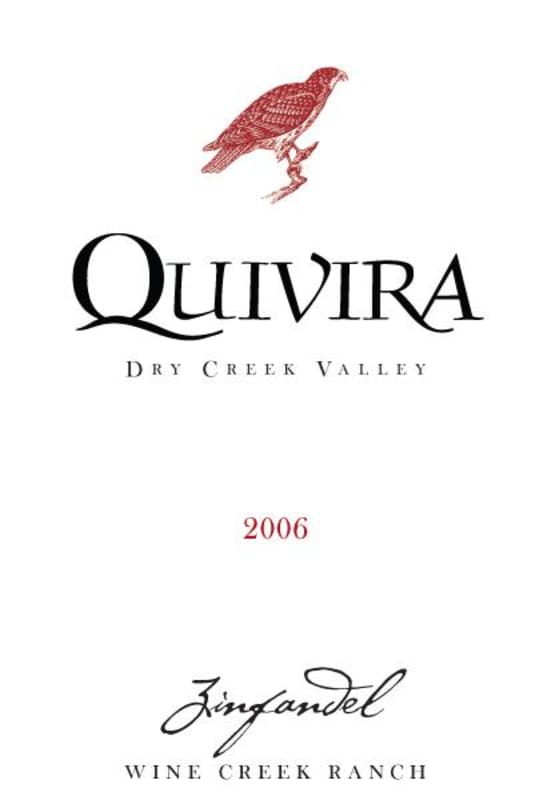 Quivira Wine Creek Ranch Zinfandel 2006 Front Label