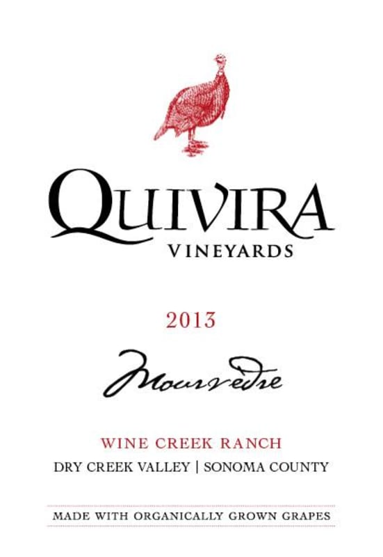 Quivira Wine Creek Ranch Mourvedre 2013 Front Label