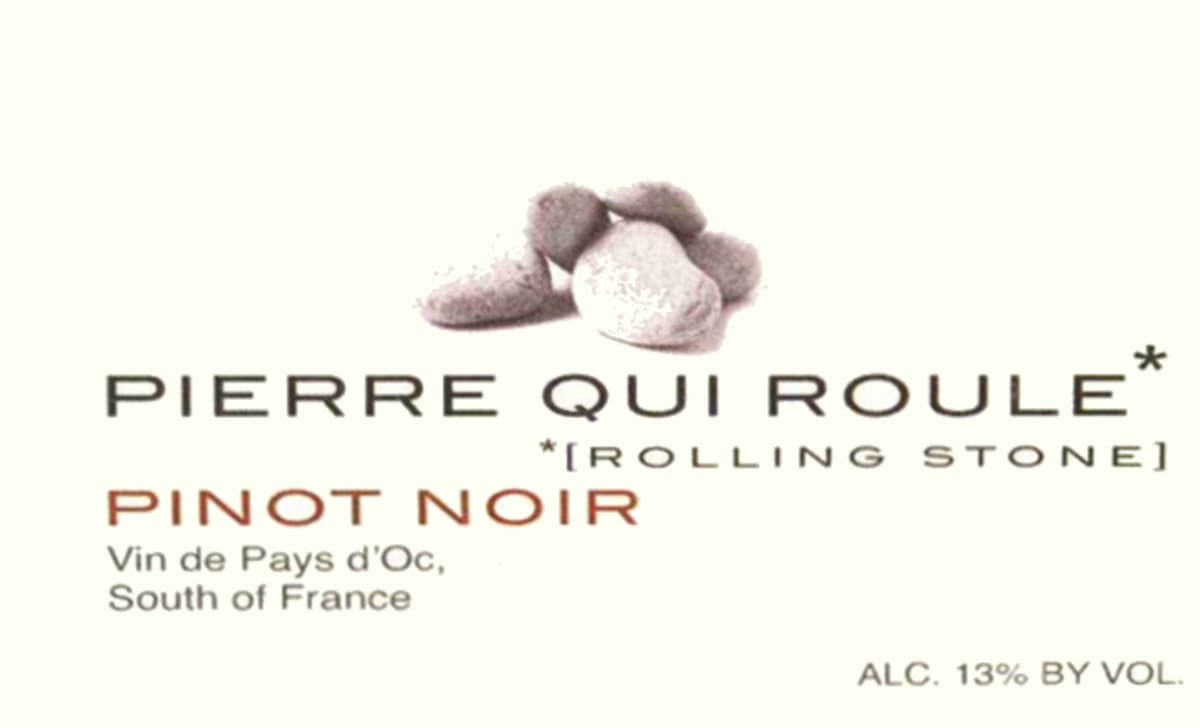 Badet Clement & Cie Pierre Qui Roule Rolling Stone Pinot Noir 2009 Front Label