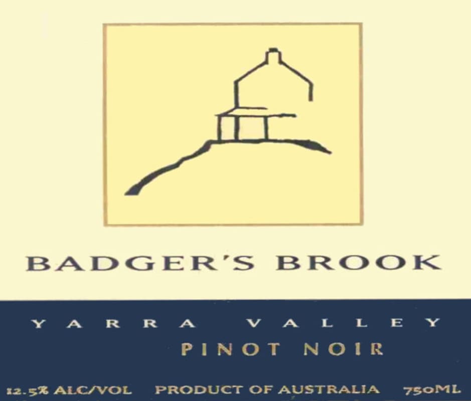 Badger's Brook Vineyard Pinot Noir 2015 Front Label