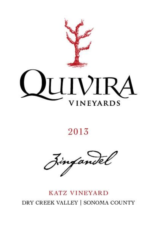 Quivira Katz Vineyard Zinfandel 2013 Front Label