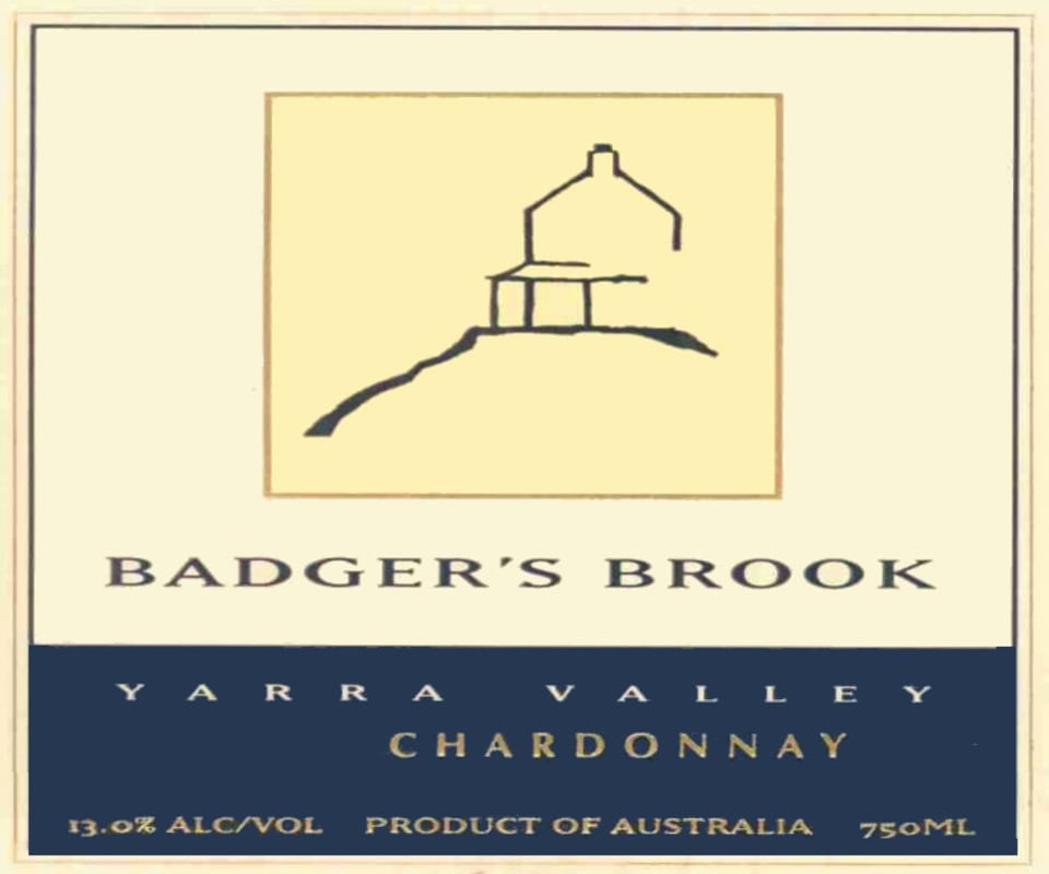 Badger's Brook Vineyard Chardonnay 2005 Front Label