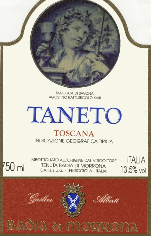Badia di Morrona Taneto Toscana 2012 Front Label