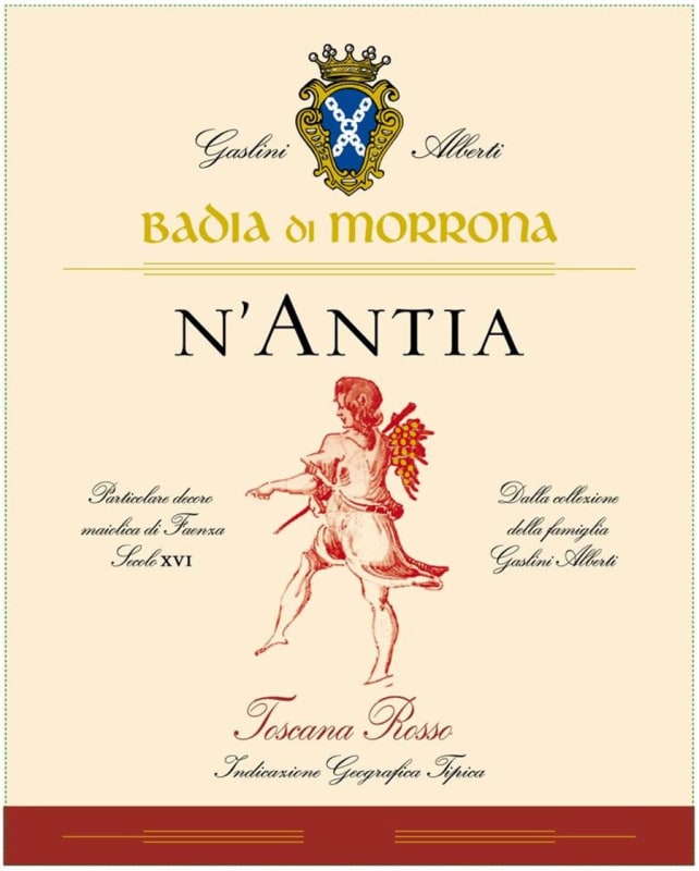 Badia di Morrona Toscana N'Antia 2002 Front Label