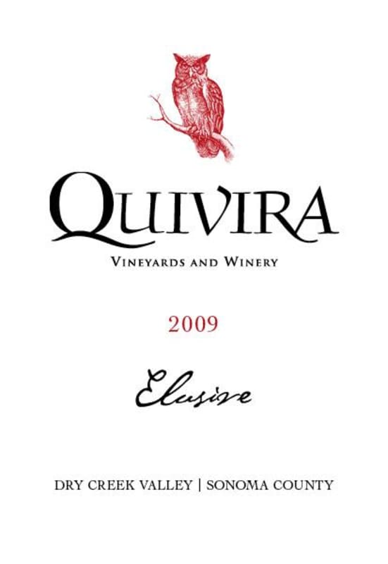 Quivira Elusive 2009 Front Label