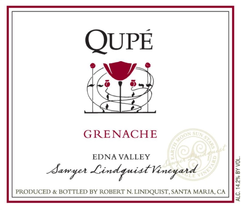 Qupe Sawyer Lindquist Vineyard Grenache 2009 Front Label