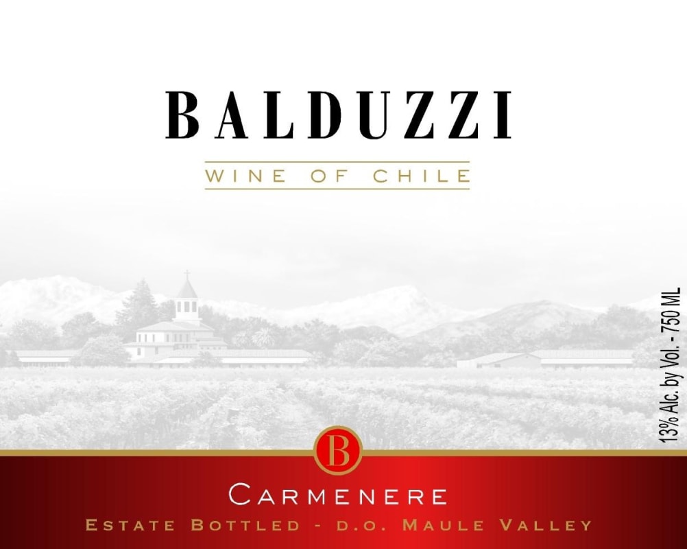 Balduzzi Vineyards & Winery Maule Valley Carmenere 2012 Front Label