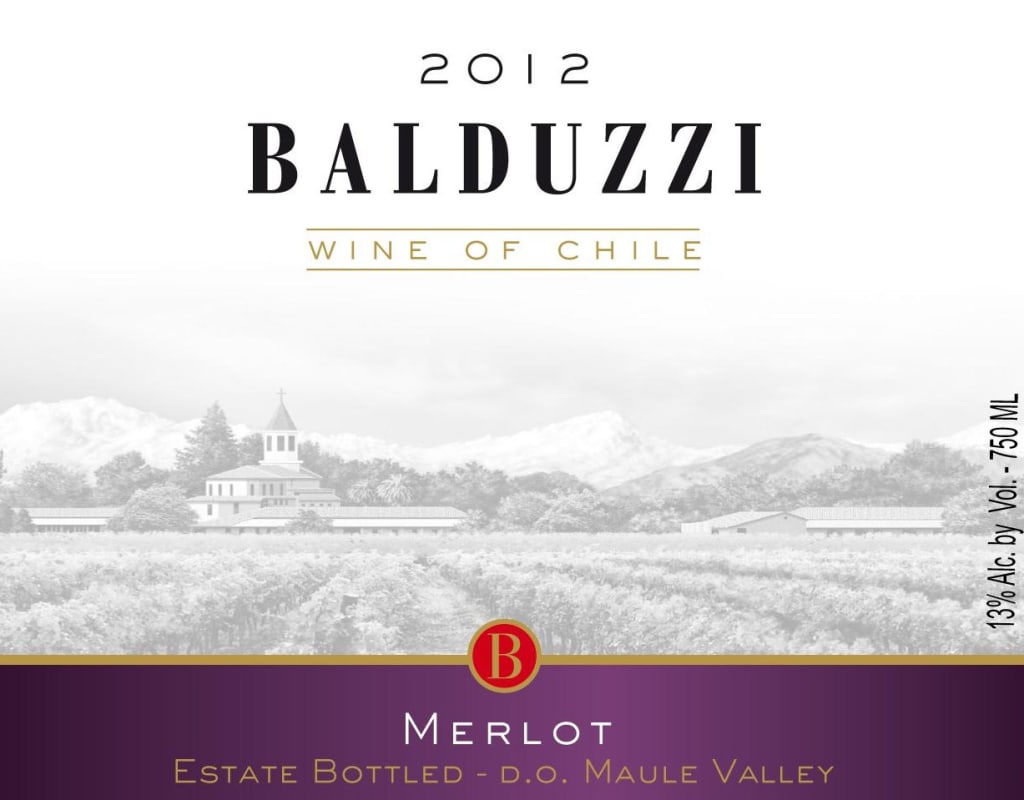 Balduzzi Vineyards & Winery Merlot 2012 Front Label