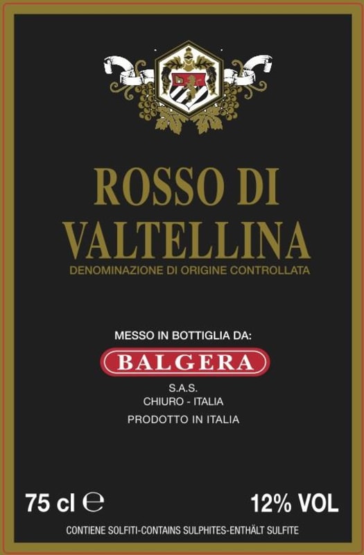 Balgera Vini di Balgera Paolo Rosso di Valtellina 2010 Front Label