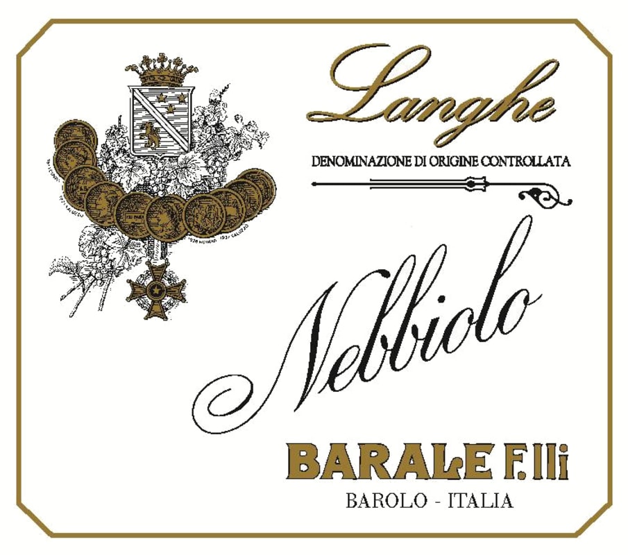 Barale Fratelli Langhe Nebbiolo 2012 Front Label