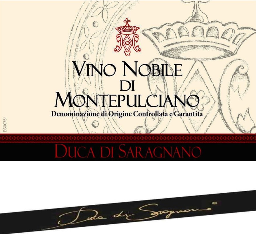 Barbanera Nobile di Montepulciano Duca di Saragnano 2010 Front Label