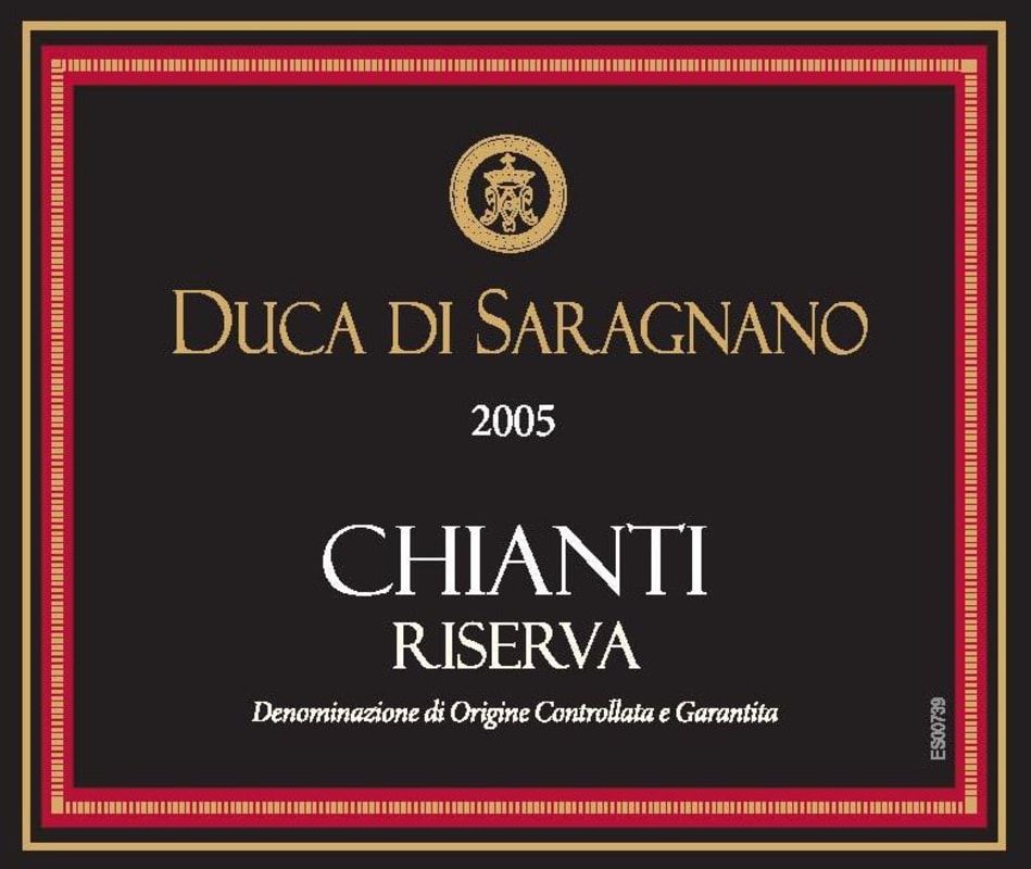 Barbanera Chianti Duca di Saragnano Riserva 2005 Front Label
