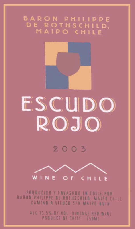 Baron Philippe de Rothschild Escudo Rojo Escudo Rojo 2003 Front Label