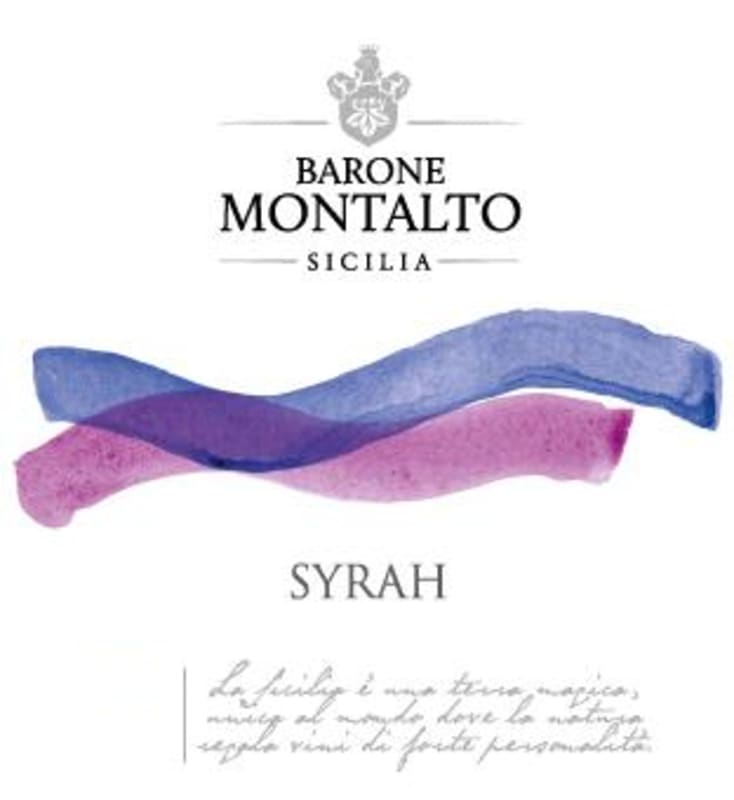 Barone Montalto Sicilia Syrah 2013 Front Label