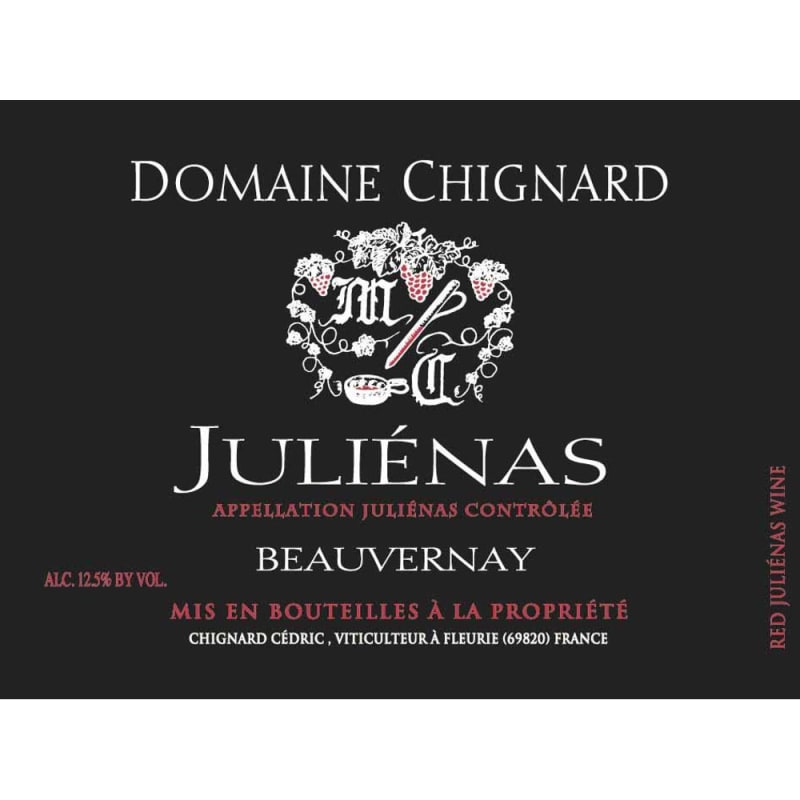 Domaine Michel Chignard Julienas Beauvernay 2015 Front Label