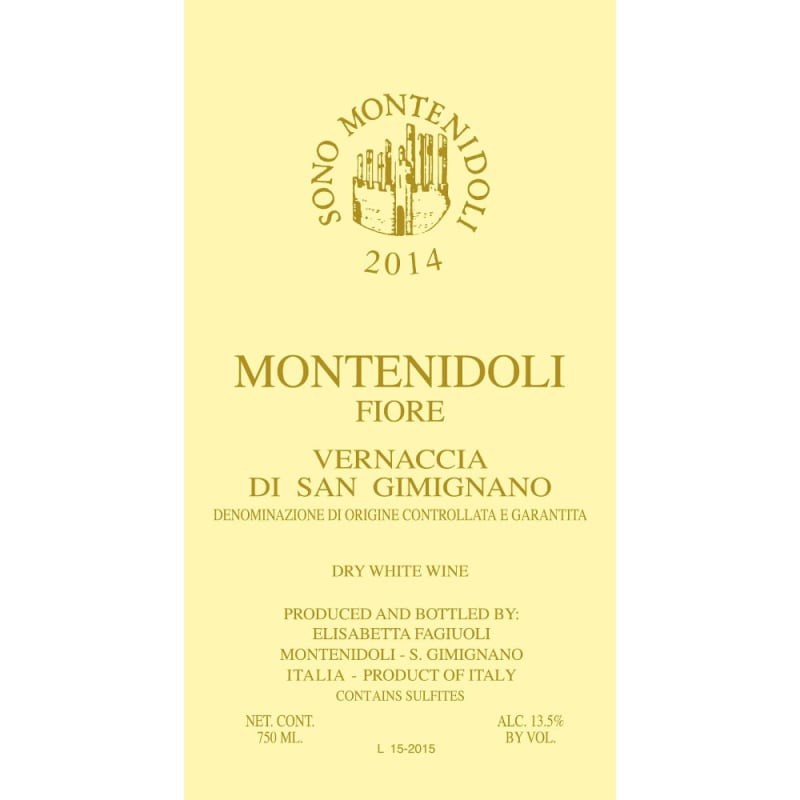 Montenidoli Fiore Vernaccia 2014 Front Label