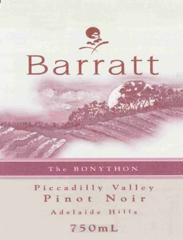 Barratt Wines The Bonython Pinot Noir 2006 Front Label