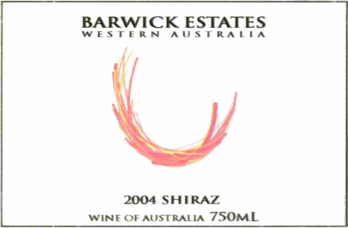 Barwick Wines Western Australia Shiraz 2004 Front Label