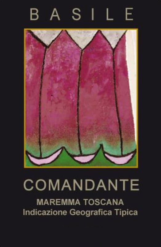 Basile Azienda Agricola Biologica Maremma Toscana Commandante 2012 Front Label