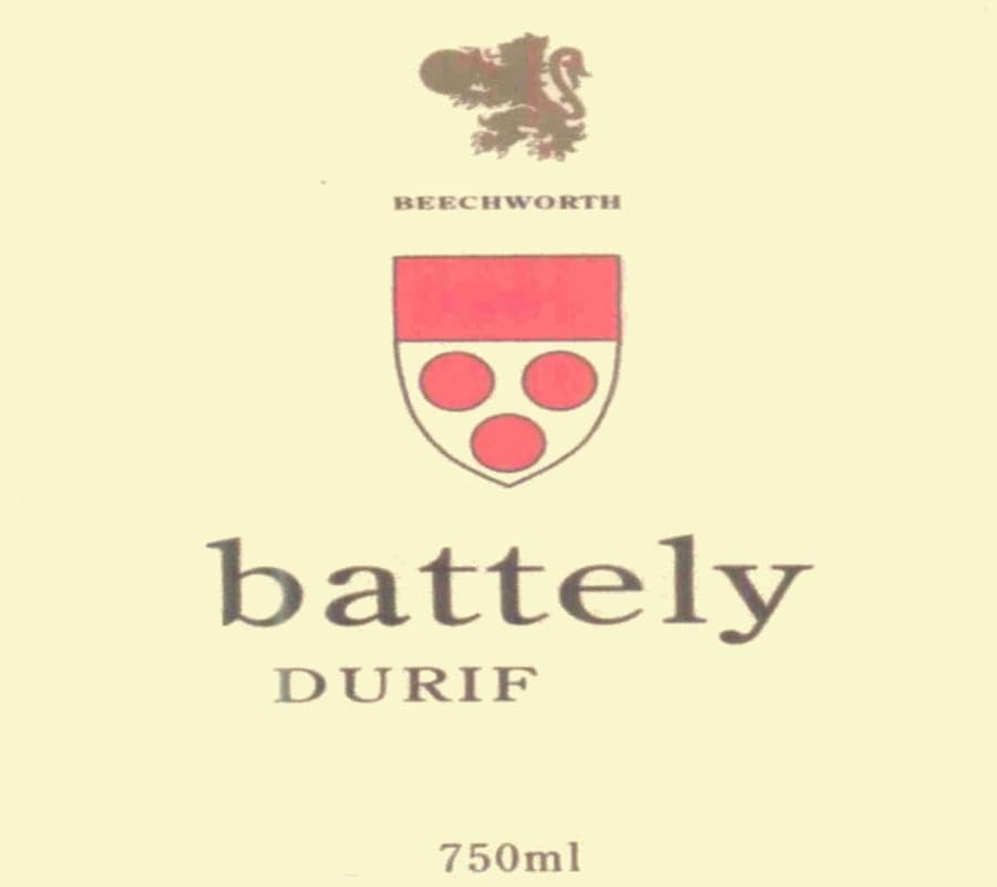 Battely Wines Durif 2005 Front Label