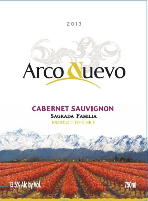 Baudron Wineries & Vineyards Arco Nuevo Cabernet Sauvignon 2013 Front Label