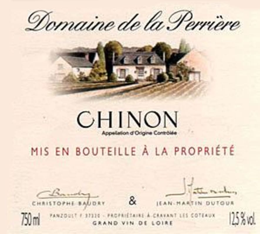 Baudry-Dutour Chinon Domaine de la Perriere 2014 Front Label