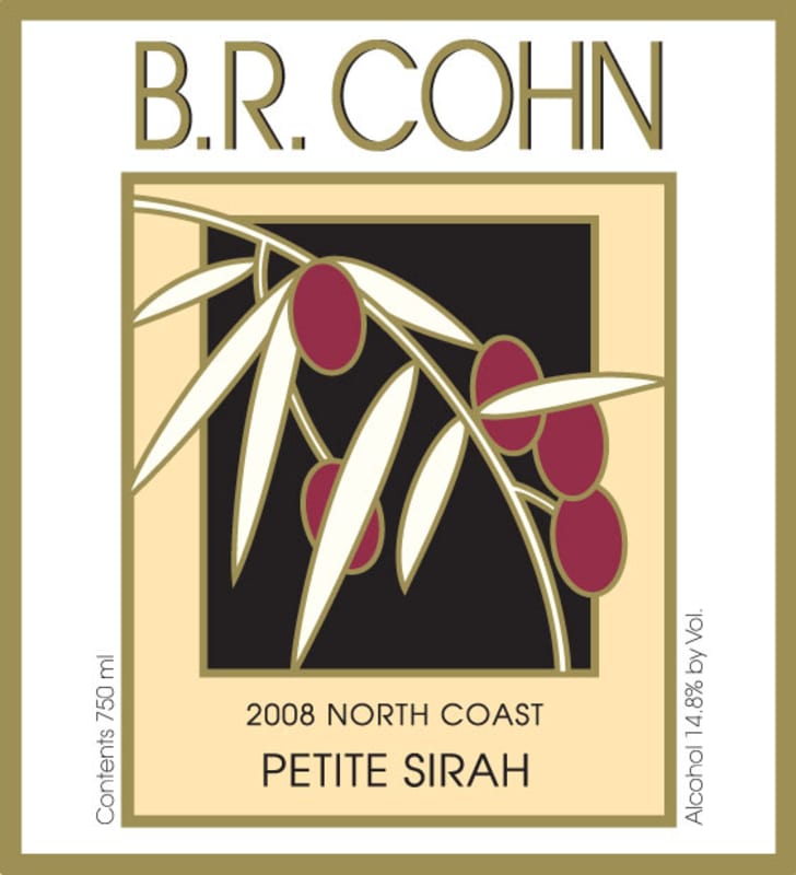 B.R. Cohn  Petite Sirah 2008 Front Label