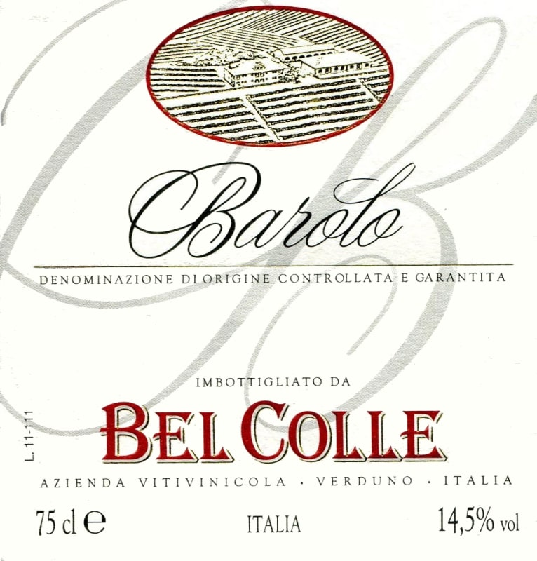 Encosta d'Aregos Barolo 2011 Front Label