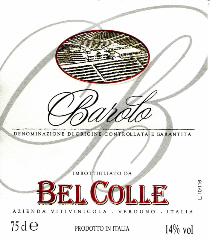 Encosta d'Aregos Barolo 2005 Front Label