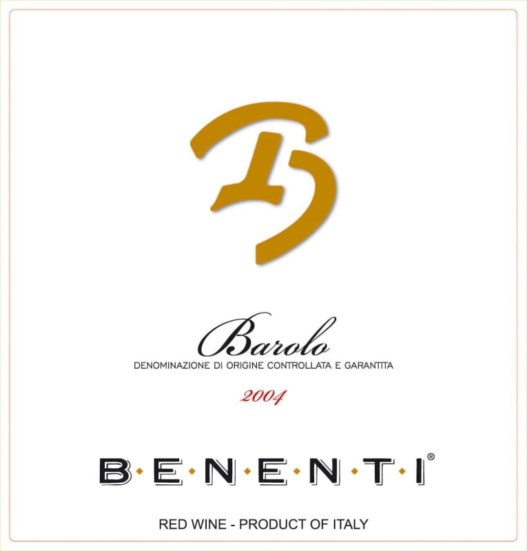 Benenti Barolo 2004 Front Label