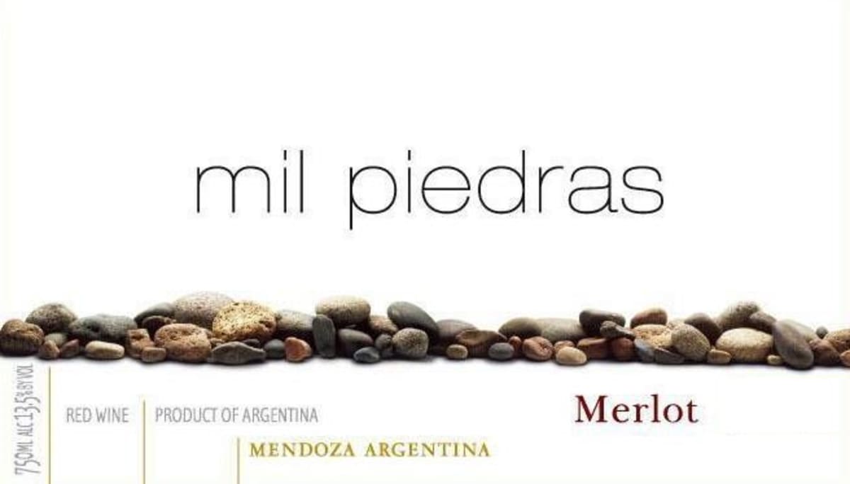 Benevuto de la Serna Mil Piedras Merlot 2005 Front Label