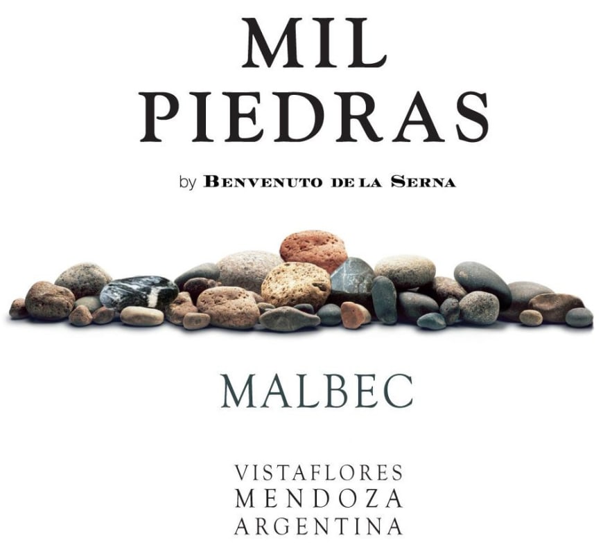 Benevuto de la Serna Mil Piedras Malbec 2013 Front Label