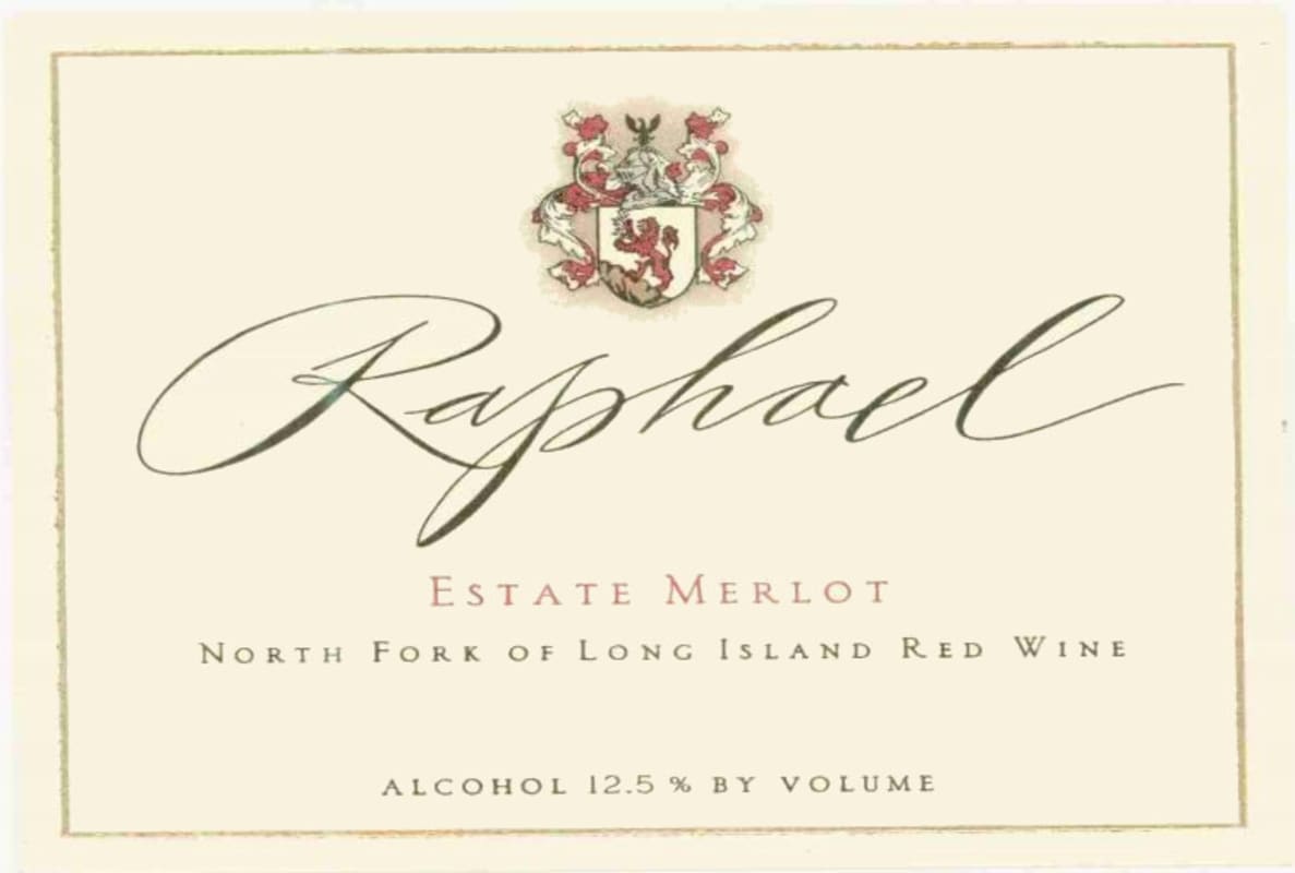 Raphael Estate Merlot 2013 Front Label