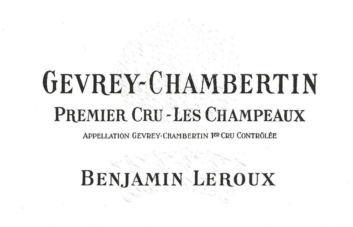 Benjamin Leroux Gevrey-Chambertin Les Champeaux Premier Cru 2012 Front Label