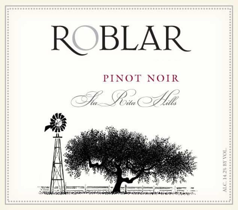 Roblar Winery Pinot Noir 2014 Front Label
