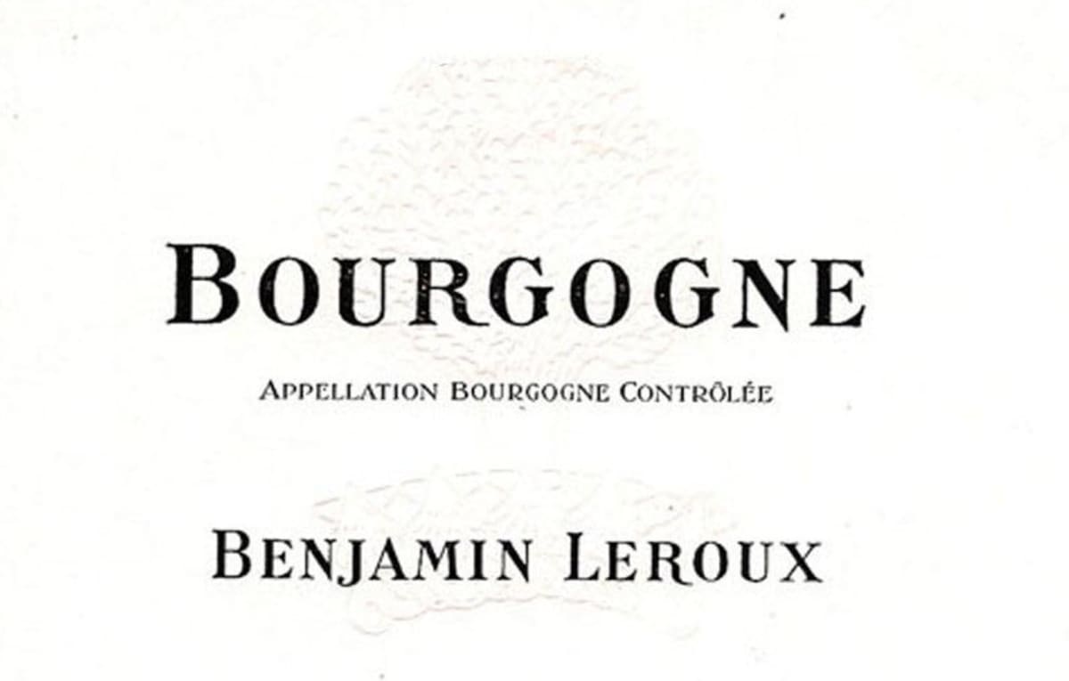 Benjamin Leroux Bourgogne Blanc 2014 Front Label