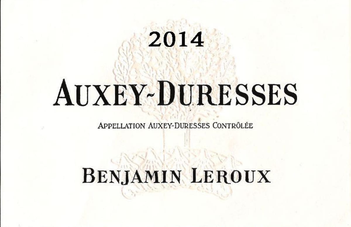 Benjamin Leroux Auxey-Duresses 2014 Front Label
