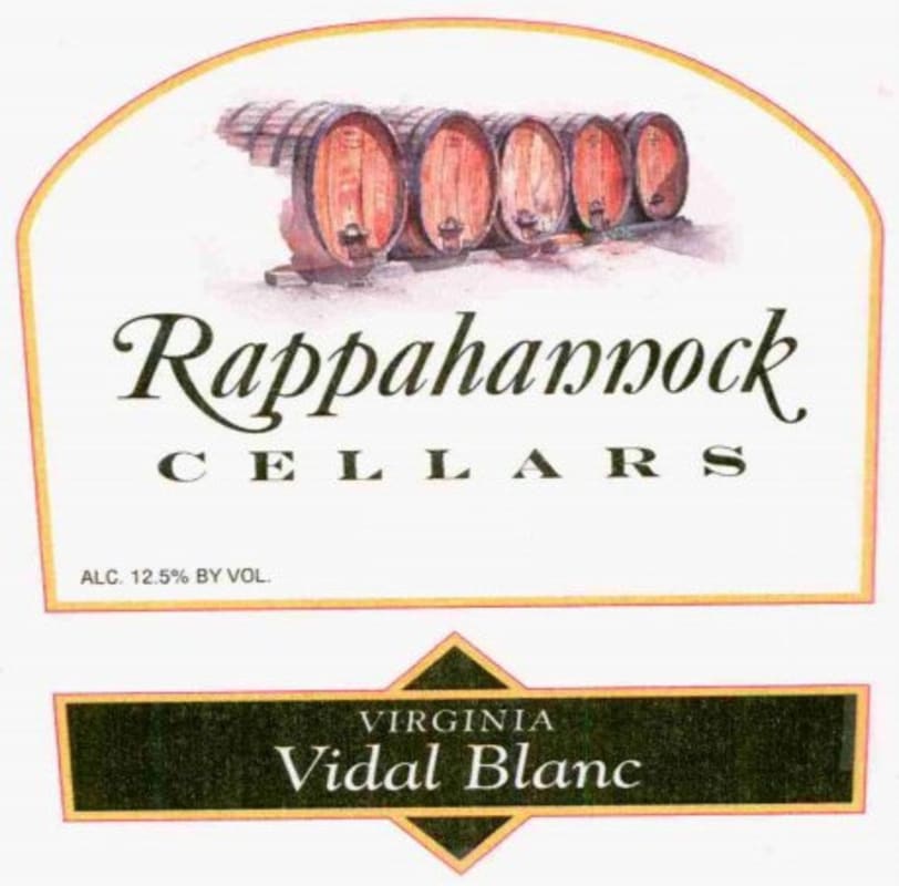 Rappahannock Vidal Blanc 2006 Front Label