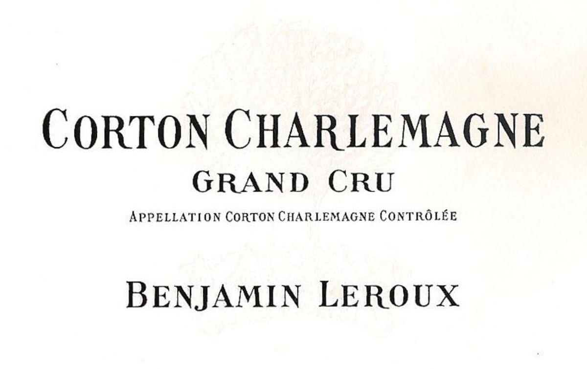 Benjamin Leroux Corton Charlemagne Grand Cru 2011 Front Label